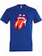 Унисекс T-shirt Rolling Stones Lips Horror Halloween Edition Цвят Син