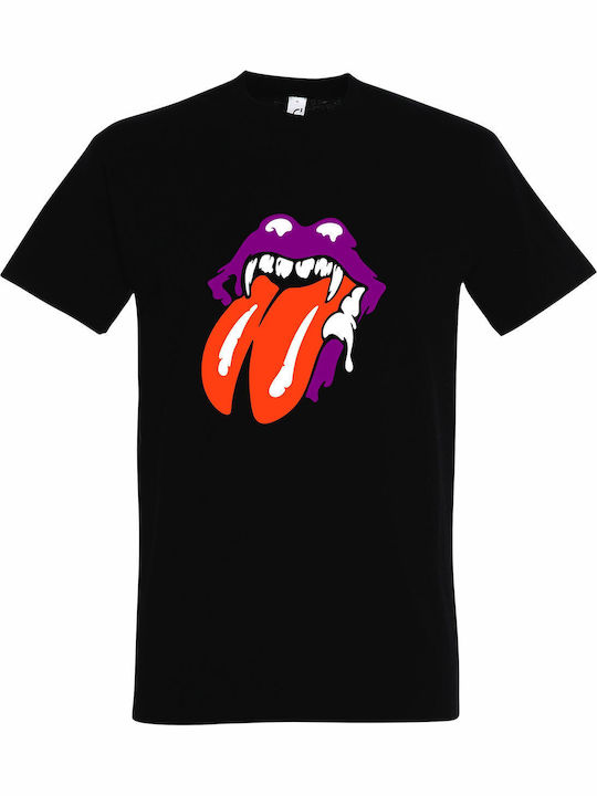 Unisex T-shirt "Rolling Stones Lips Horror Halloween Edition" Schwarze