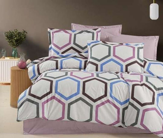MayHome Duvet Set King Size 260x240cm Geometric 3pcs 350 GSMGsm