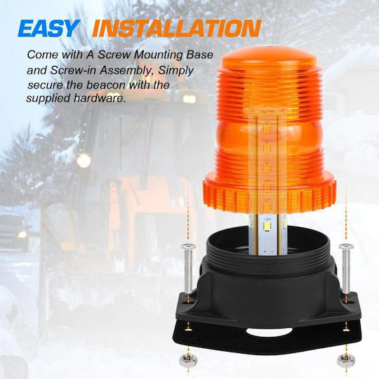 Car Beacon LED 12V Waterproof 75cm with Orange Lighting