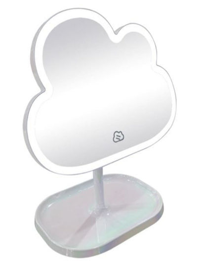 Makeup Mirror with Light 23x29cm White