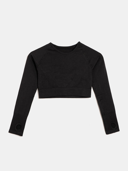 Bluze Damă Crop Negru Negru
