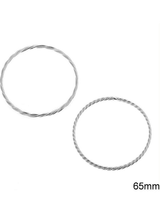 Amalfi Accessories Damentrageset Armbänder Handschellen aus Silber 6.5cm
