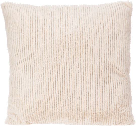 Koopman Koopman Furry Ecru Throw Pillow 45x45cm