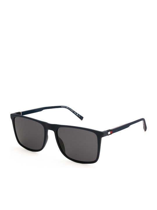 Tommy Hilfiger Men's Sunglasses with Navy Blue Horn-Rimmed Frame and Grey Lens TH2277/S PJP/IR