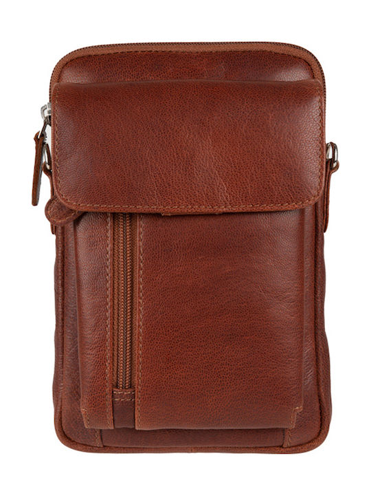 Leather Men's Bag Shoulder / Crossbody Tabac Brown