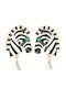 Eluna Earrings with Stones & Pearls