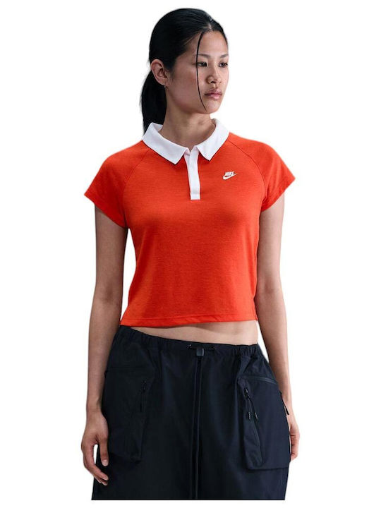 Sportswear Γυναικεία Polo Μπλούζα Κοντομάνικη Πορτοκαλί