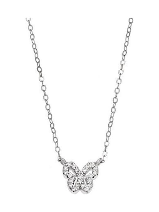 Senza Double Necklace with Butterfly Design in ...