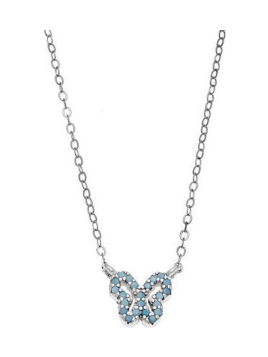 Senza Double Necklace with Butterfly Design mad...