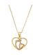 Senza Necklace with design Heart from Gold Plated Silver