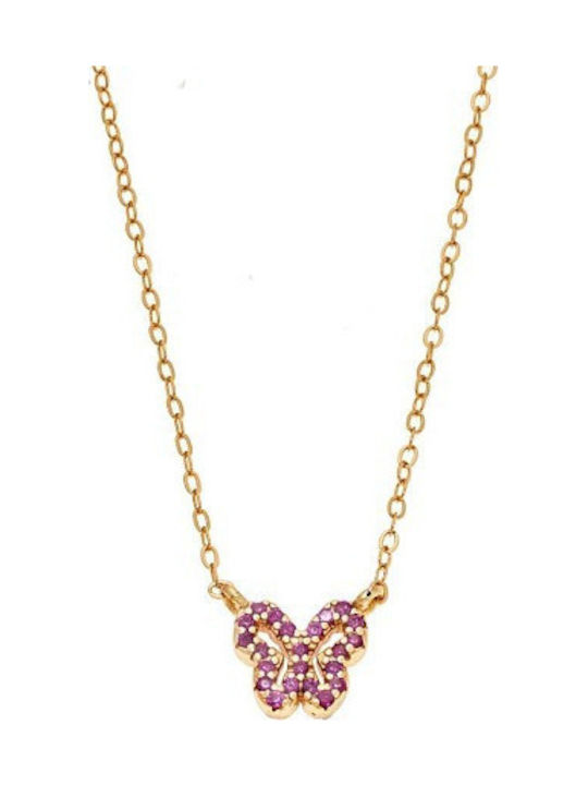 Senza Double Necklace with Butterfly Design in ...