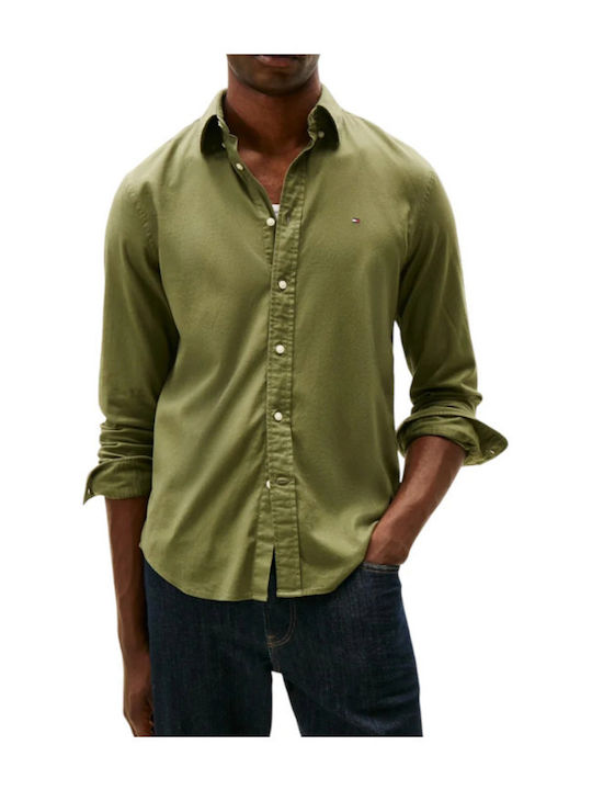 Tommy Hilfiger Long-sleeved Flannel Shirt Green