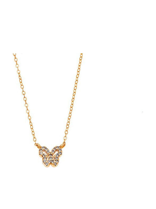Senza Double Necklace with Butterfly Design in ...