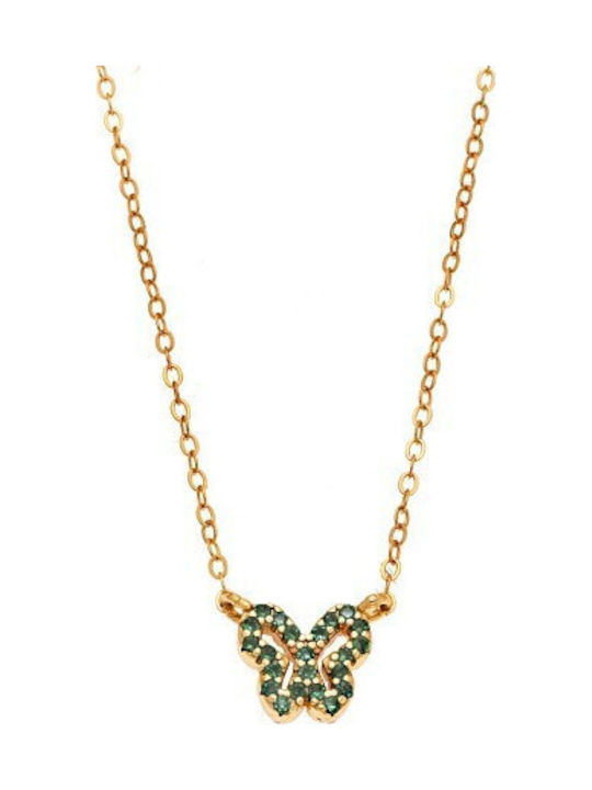 Senza Double Necklace with Butterfly Design in ...