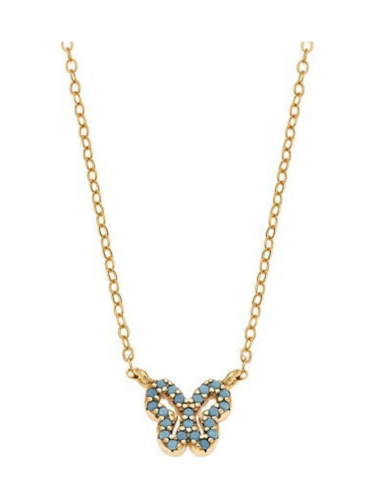 Senza Double Necklace with Butterfly Design mad...