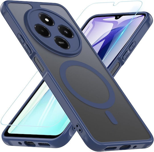 Skin Feel Umschlag Rückseite Silikon / Kunststoff Blau (Redmi 14C / Poco C75)