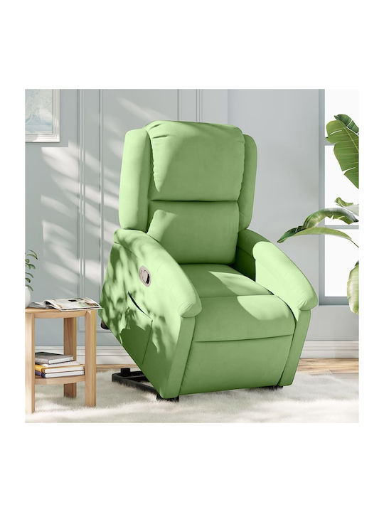 Relaxsessel mit Fußhocker Samt Light Green 71x8...