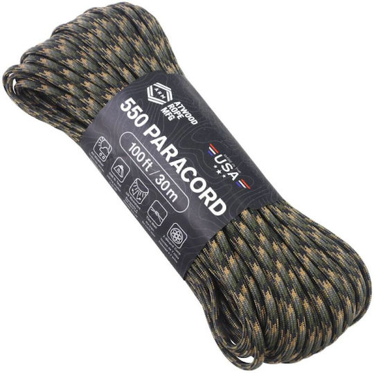 Atwood Rope Mfg Въжета 550 Paracord 100 Фута Горски Камуфлаж