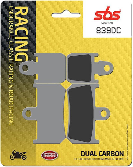 Sbs Motorradbremsbeläge 839dc Racing Dual Carbon