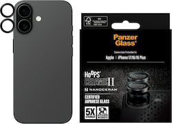 PanzerGlass Hoops Ceramic Протектор за камера Закалено стъкло Transparent за iPhone 17, iPhone 16, iPhone 16 Plus