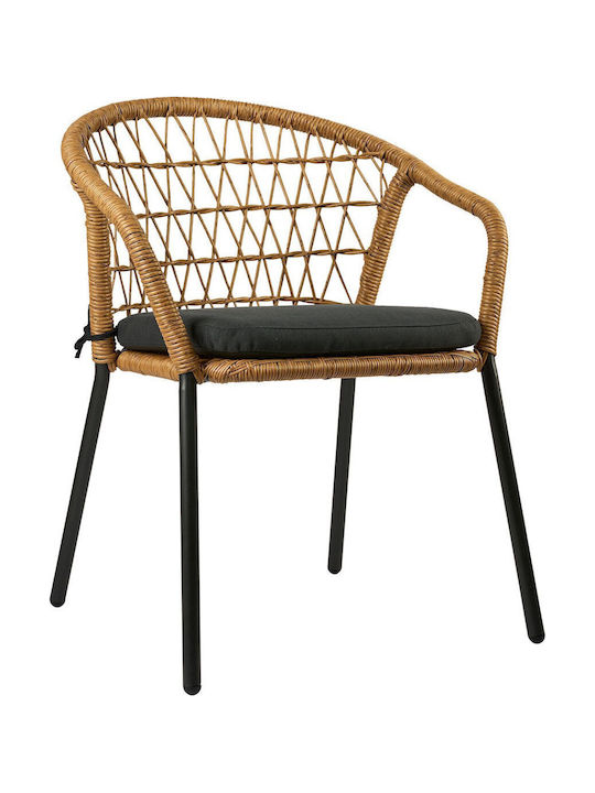 Outdoor-Sessel Metallisch Nuera Natural mit Kissen