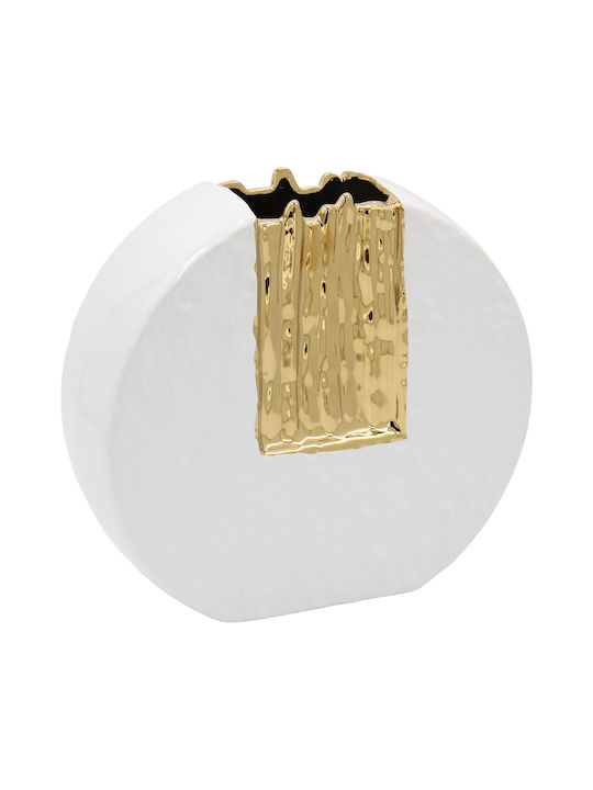 Keskor Decorative Vase White 22x8x24cm