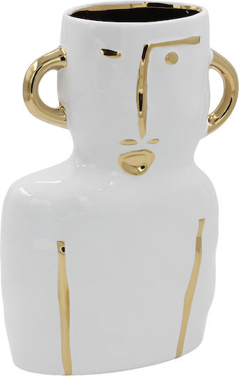 Keskor Decorative Vase White 19x8x28cm