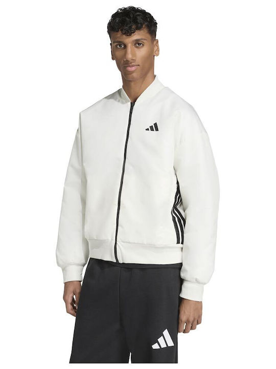 adidas Stadium Μπουφάν Bomber Λευκό