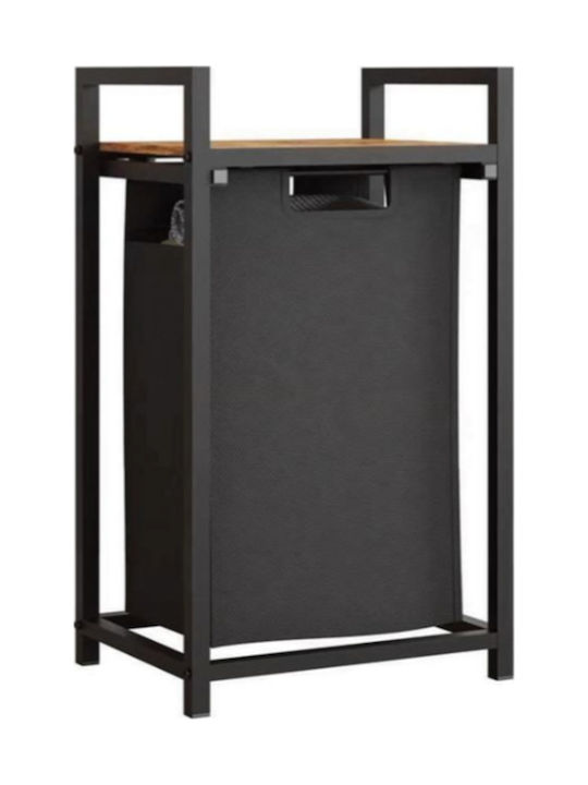 Καλάθι Απλύτων Μεταλλικό 45lt 50x32.5x71cm Μαύρο