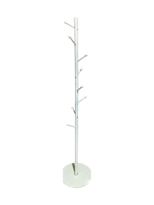Mega Bazaar Cuiere de podea Metal Alb 40x40x170cm