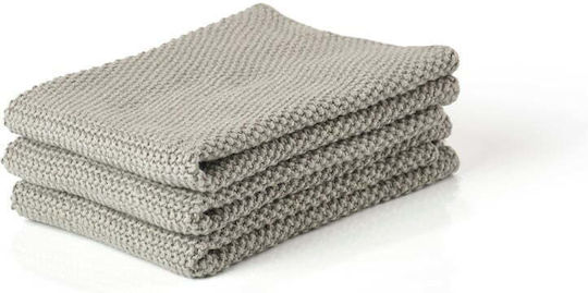 Zone Denmark Towel from 100% Cotton in Gray Color 27x27cm 3pcs Zone Denmark Towel from 100% Cotton in Gray Color 27x27cm 3pcs