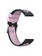 Silicone Strap Sport Dual Color Realme Watch S Black Pink
