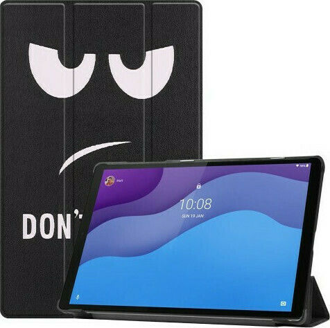 Кожен Калъф Книга Tri-fold Стойка Lenovo Tab M10 HD Gen 2 TB-X306F TB-X306X Don't Touch Me