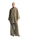 Women's Khaki Coat Oversized with Buttons