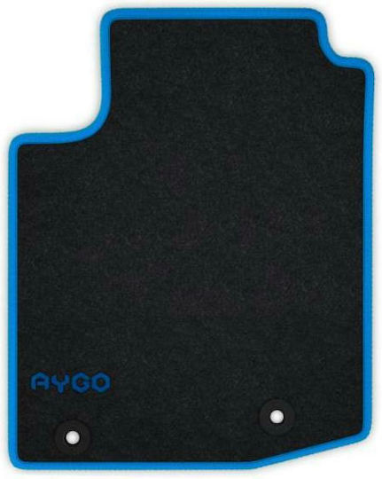 Toyota Genuine Textile Car Mats Cyan Detail Set Toyota Aygo 2014-2021 520g 1 Driver 1 Passenger 2 Rear