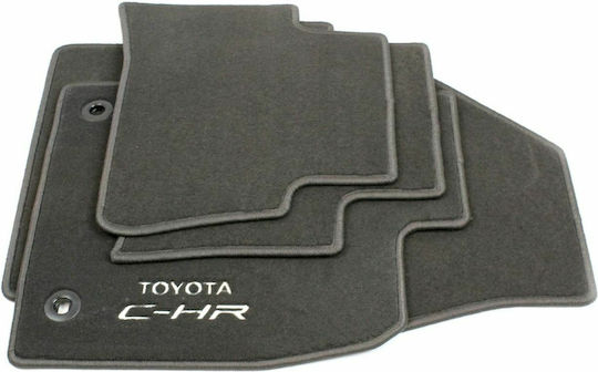 Toyota Γνήσια Υφασμάτινα Πατάκια Textile Μαύρα Σετ Chr 16'-21' 520g Οδηγού Συνοδηγού 2 Πίσω