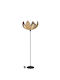 Heronia Floor Lamp H155xW40cm. with Socket for Bulb E27 Black