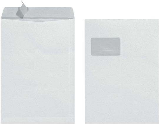 Herlitz Set de plicuri Corespondență cu Autocolant 10buc 22.9x32.4cm în Alb Culoare