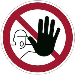 Πινακίδα Απαγόρευσης Durable Prohibition Sticker 'no Entry'