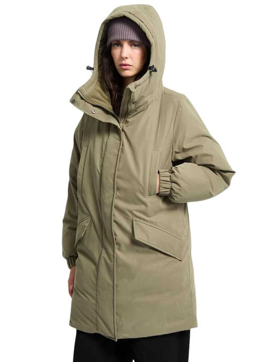 Volcom Sleepi Damen Parka Jacke für Winter Khaki B1732408-WMS