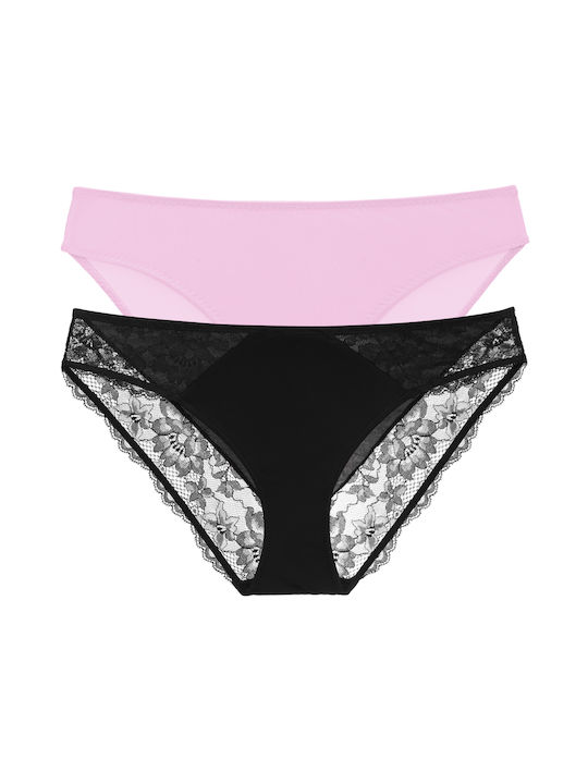 Γυναικεία Slip 2Pack Black/pink
