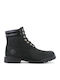 6-Inch Basic Leder Schwarz Stiefel Wasserdicht