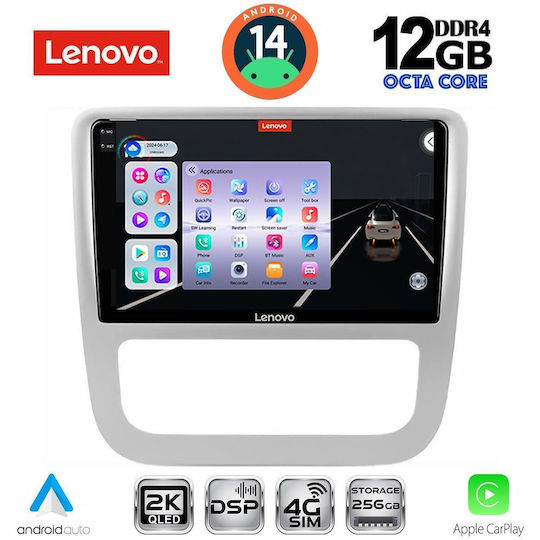 Lenovo Car Audio System for BMW X1 / X3 / X4 Volkswagen Eos / Scirocco 2006 with Clima (Bluetooth/USB/AUX/WiFi/GPS/Apple-Carplay/Android-Auto) with Touch Screen 9"
