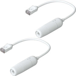 Ubiquiti UACC-Cable-Extender-C6A F/UTP Netzwerkkabel Kat.6a Ethernet Kabel 0.15m Weiß 2 Stück