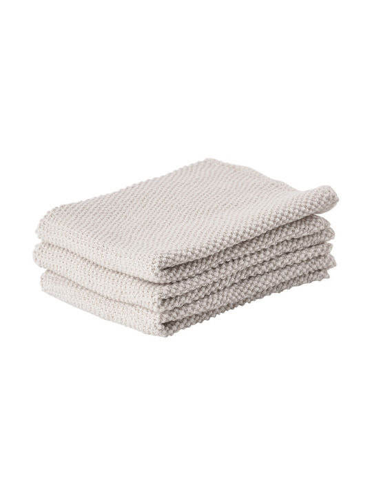 Zone Denmark Towel from 100% Cotton in Gray Color 27x27cm 3pcs