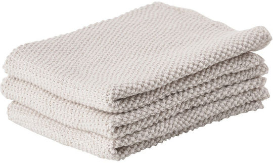Zone Denmark Towel from 100% Cotton in Gray Color 27x27cm 3pcs