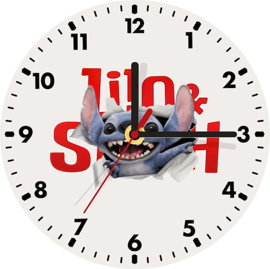 Koupakoupa Kids Wooden Wall Clock Stitch Movie 20cm