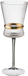 Georgiou Wine Glasses for Wedding made of Glass Gold 1pcs