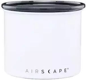 Airscape Vase Coffee with Airtight Lid Metallic White 850ml